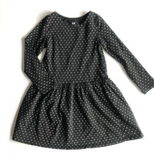 H&M Black Organic Cotton Long Sleeve Dress